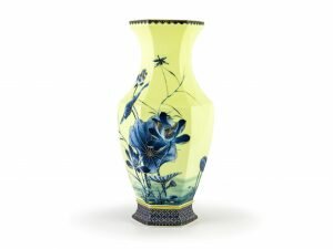 Bình Hoa Minh Long - Lộc Phát Sen Vàng Nền Vàng 40cm