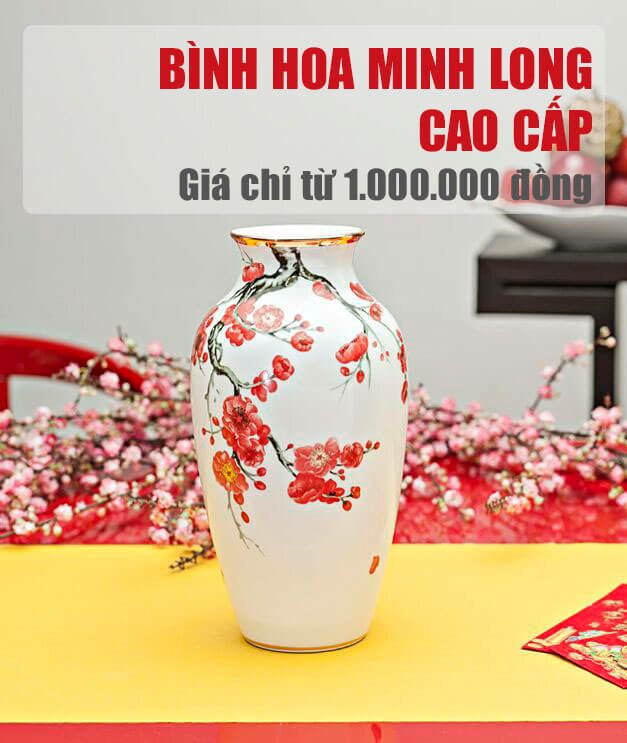 bình hoa sứ Minh Long